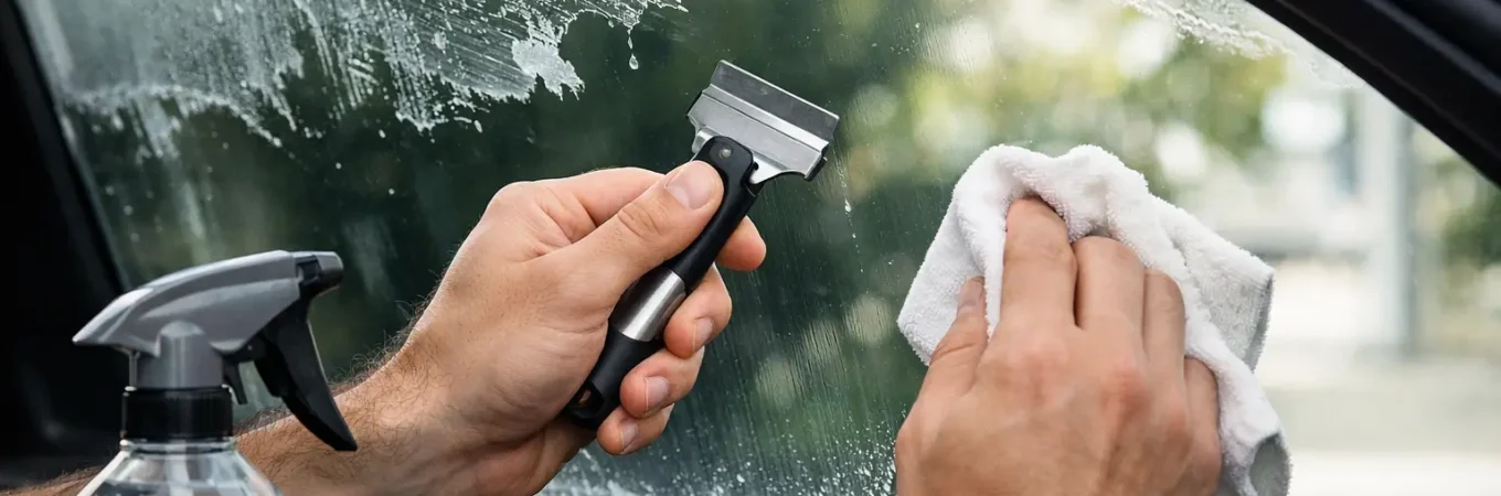 How to Remove Tint Glue Without Damaging Glass