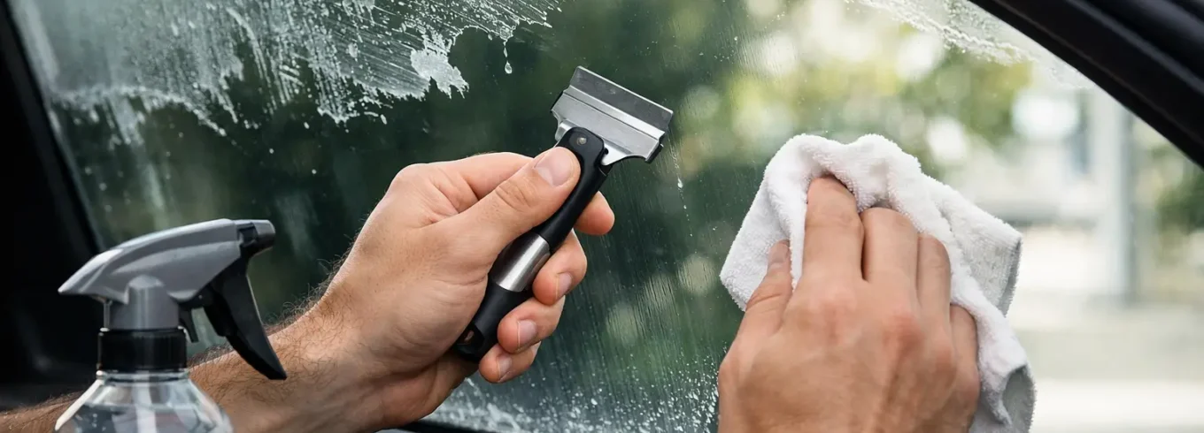 How to Remove Tint Glue Without Damaging Glass